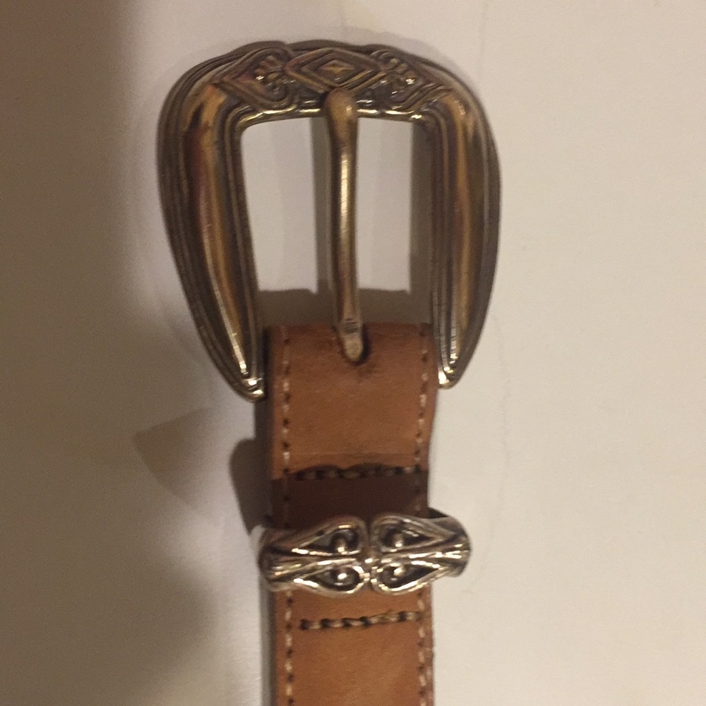 Brighton narrow 3/4” light brown leather belt